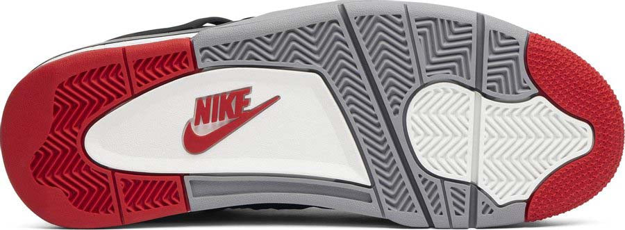 Soles of Nike Air Jordan 4 Retro "Bred" au.sell store