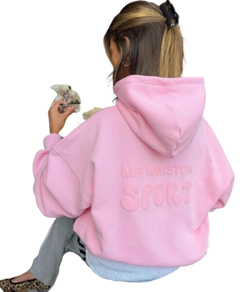 Mr Winston Baby Pink Puff Hoodie - Available now at au.sell