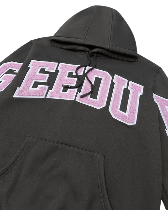 Geedup Team Logo Hoodie Charcoal Dusty Pink - Authenticity guaranteed