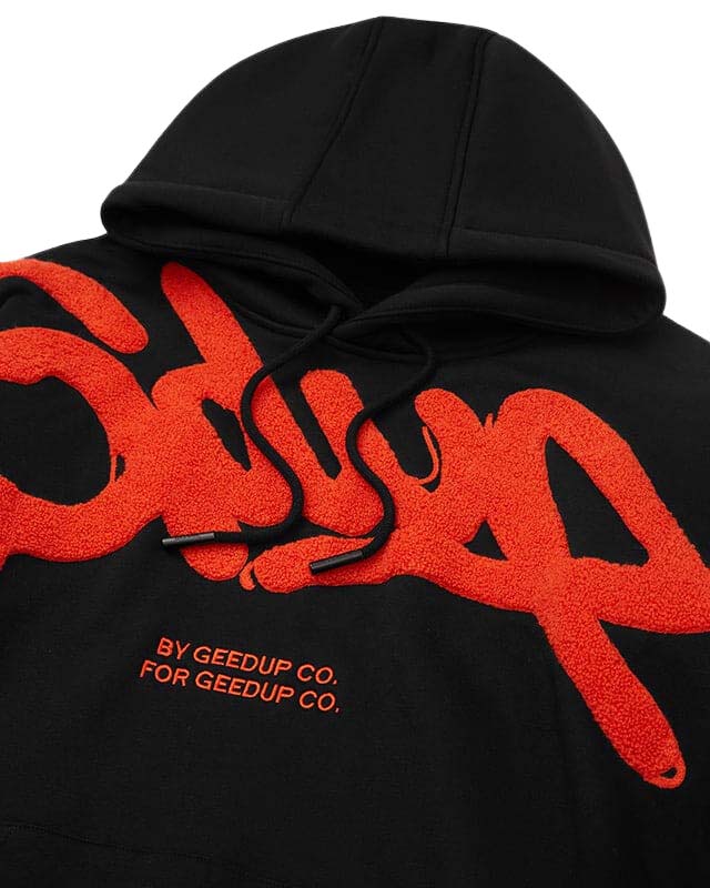 Geedup Handstyle Hoodie Black Burnt Orange - Now Available With Free Express Postage Within Australia At au.sell store.