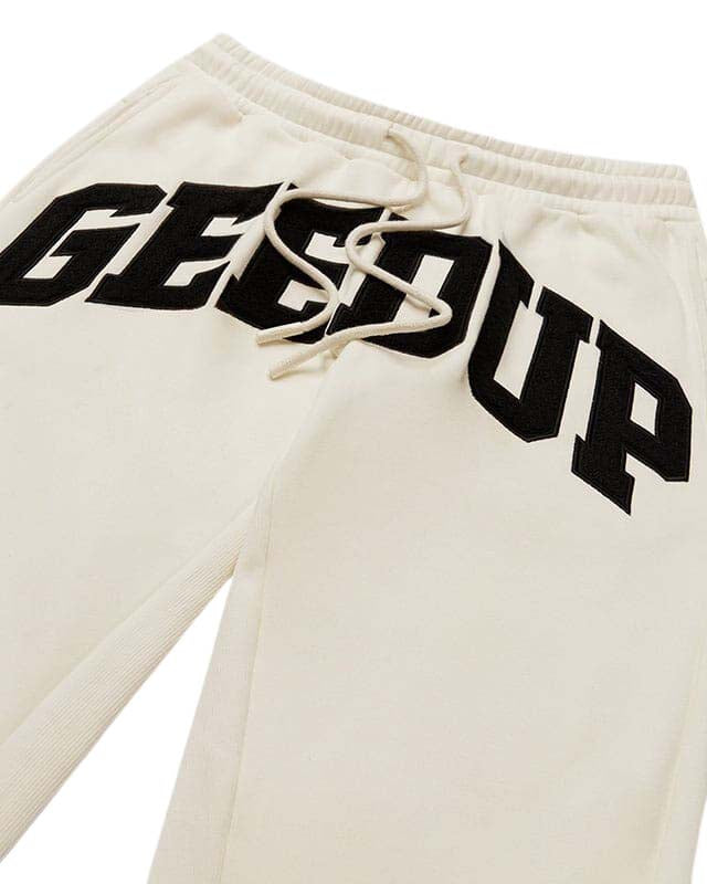 Geedup Team Logo Trackpants Buttermilk Black - Now For Sale at au.sell.