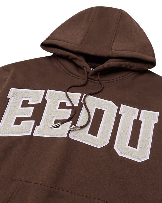 Geedup Team Logo Hoodie Brown Light Grey - Pay with Afterpay at au.sell store