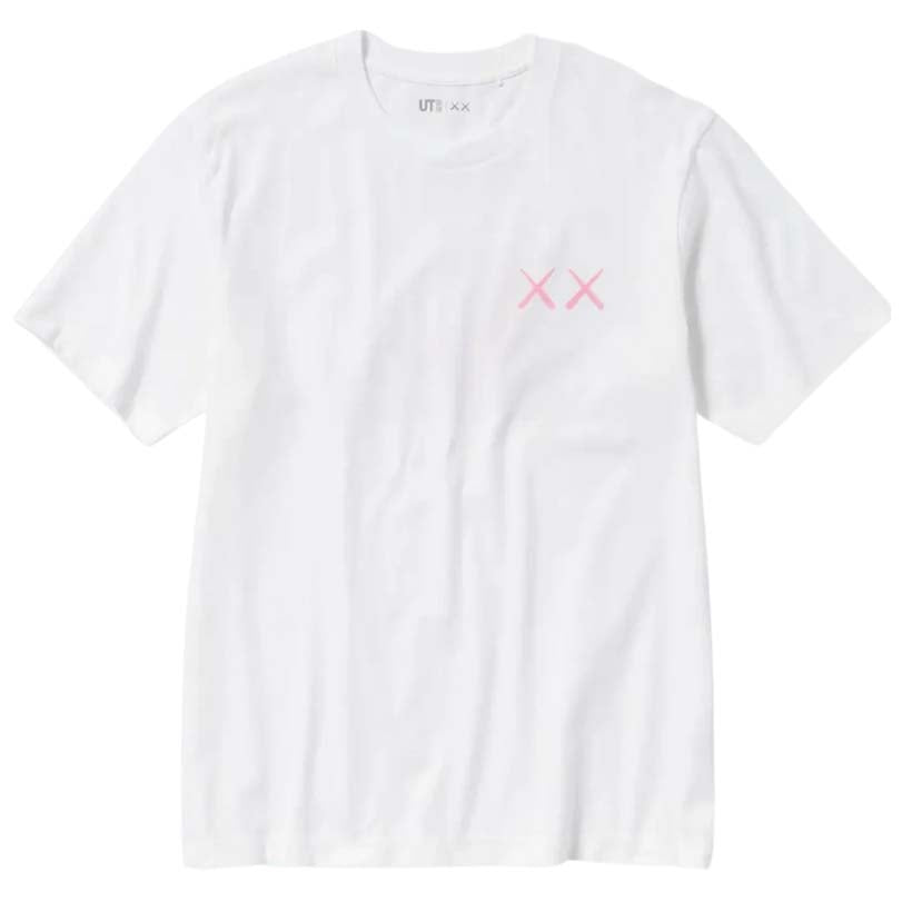 Front of the KAWS x Uniqlo UT Short Sleeve T-Shirt Graphie T-Shirt White - au.sell store