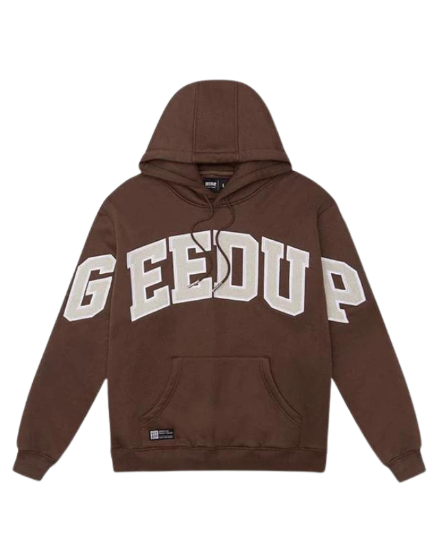 Geedup Team Logo Hoodie Brown Light Grey - Available now at au.sell store