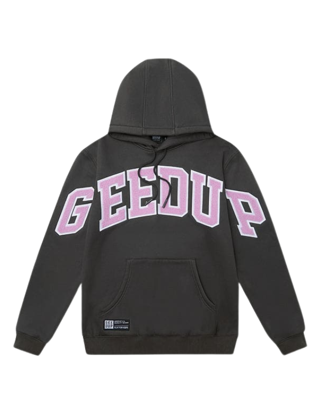 Geedup Team Logo Hoodie Charcoal Dusty Pink - Available now at au.sell