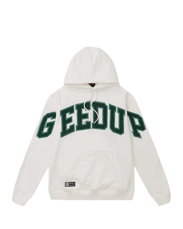 Geedup Team Logo Hoodie White Green au.sell store
