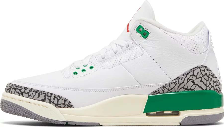 Side View of Nike Air Jordan 3 "Lucky Green" (Women's) - au.sell store