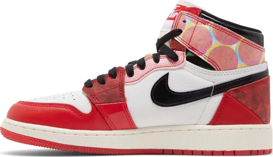 Side View of Nike Air Jordan 1 High OG "Spider-Man Around the Spider-Verse" (GS) au.sell store