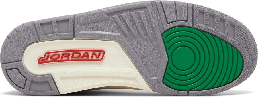 Soles of Nike Air Jordan 3 "Lucky Green" (Women's) - au.sell store