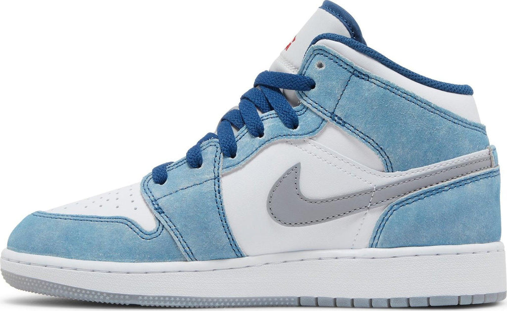 Side View Nike Air Jordan 1 Mid SE "French Blue" (GS) au.sell store