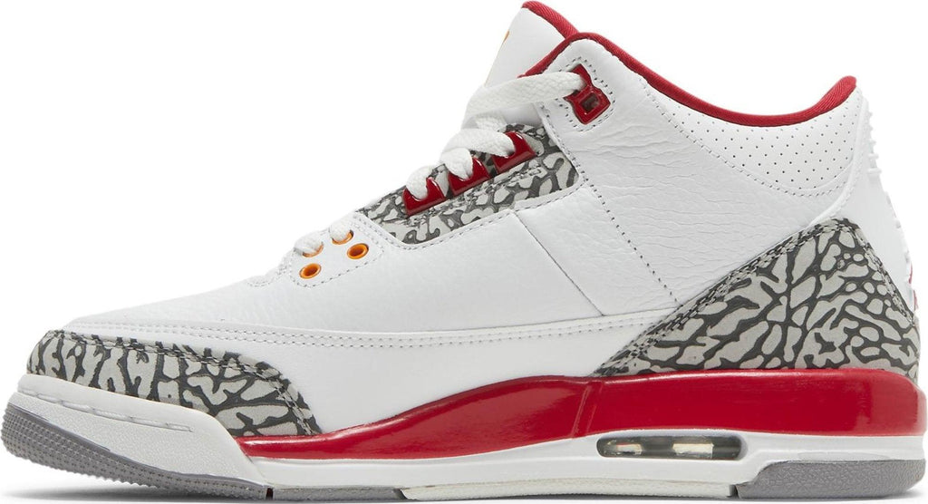 Side View Nike Air Jordan 3 "Cardinal Red" (GS)