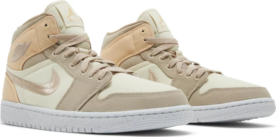 Both Sides of Nike Air Jordan 1 Mid SE "Canvas Khaki" (Women's) au.sell store