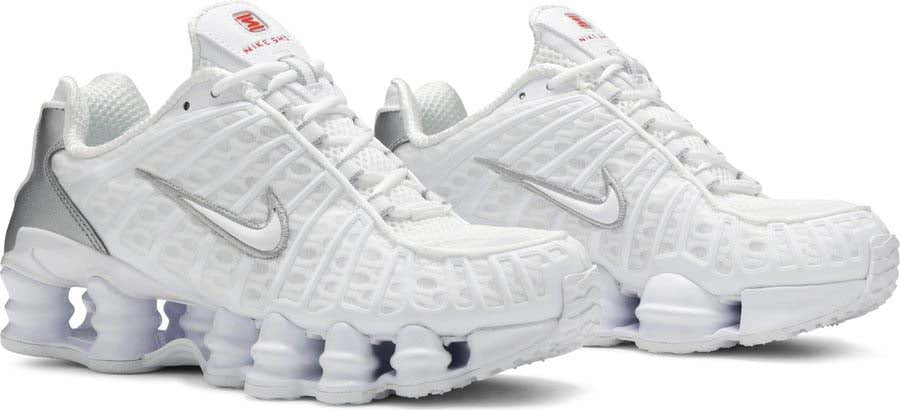 The Nike Shox TL White Silver are here in Women's sizing 