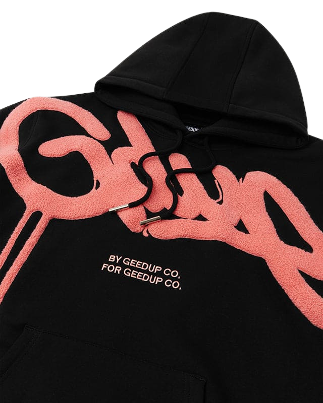 Geedup Handstyle Hoodie Black Peach - Authenticity guaranteed at au.sell store