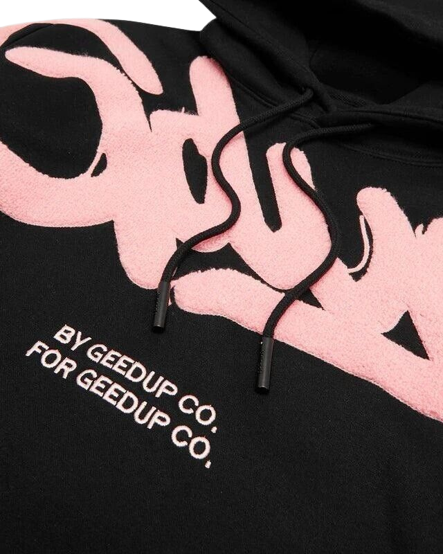 Geedup Handstyle Hoodie Black Pink - Free Express Shipping Australia wide here