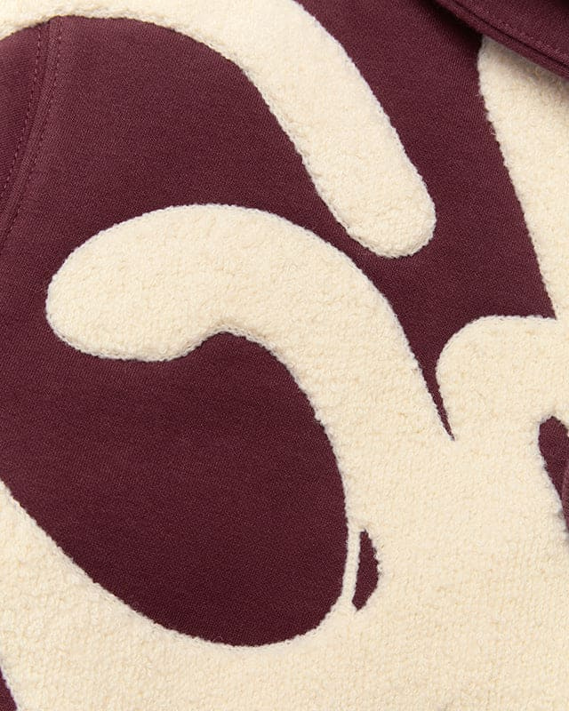 Geedup Handstyle Hoodie Maroon Cream - Free Australia wide shipping