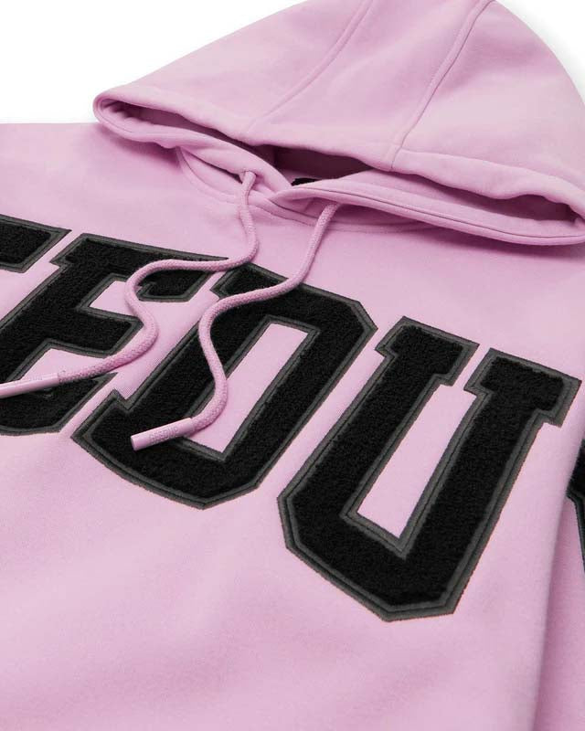 Close up of the Geedup Team Logo Hoodie Lavender Black - au.sell store