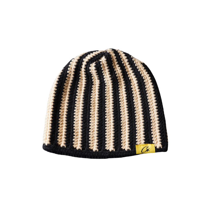 Corteiz Big Crochet Beanie Black Cream | au.sell store