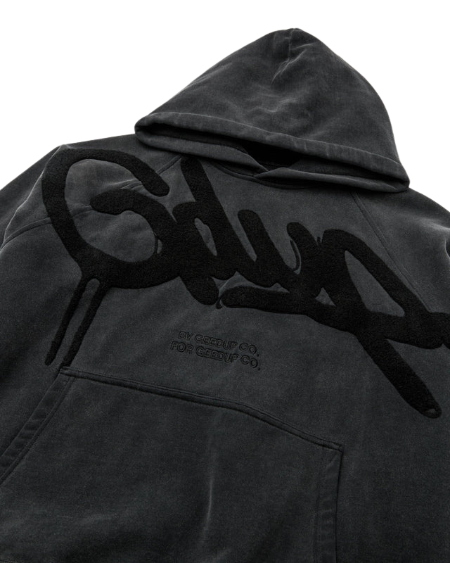 Geedup Handstyle Hoodie Vintage Washed Black - Authenticity guaranteed