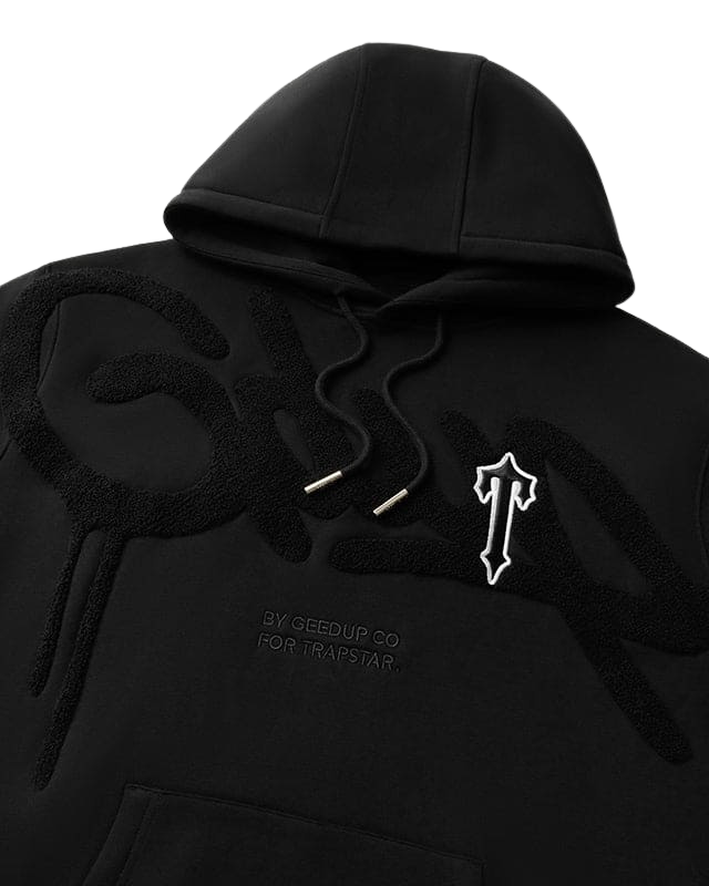 Geedup Handstyle x Trapstar Irongate T Hoodie Black - Pay with Afterpay Now