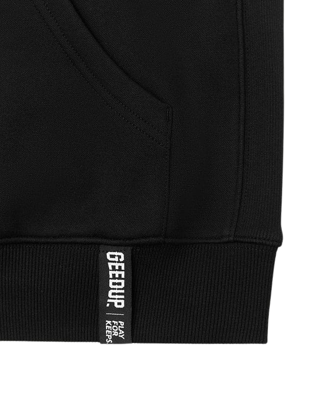 Purchase the Geedup Play For Keeps Hoodie Black Black Orange with Afterpay