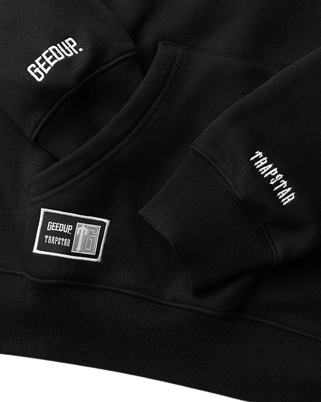 Shop Geedup Team Logo Hoodie x Trapstar Irongate T Black White | au.sell