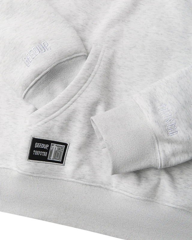 Shop Now |  Geedup Team Logo Hoodie x Trapstar Irongate T White Marle Grey