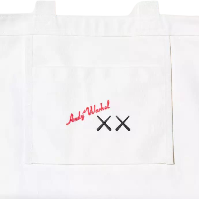 Inside Pouch of the KAWS x Warhol 2Way Tote Bag White - au.sell store