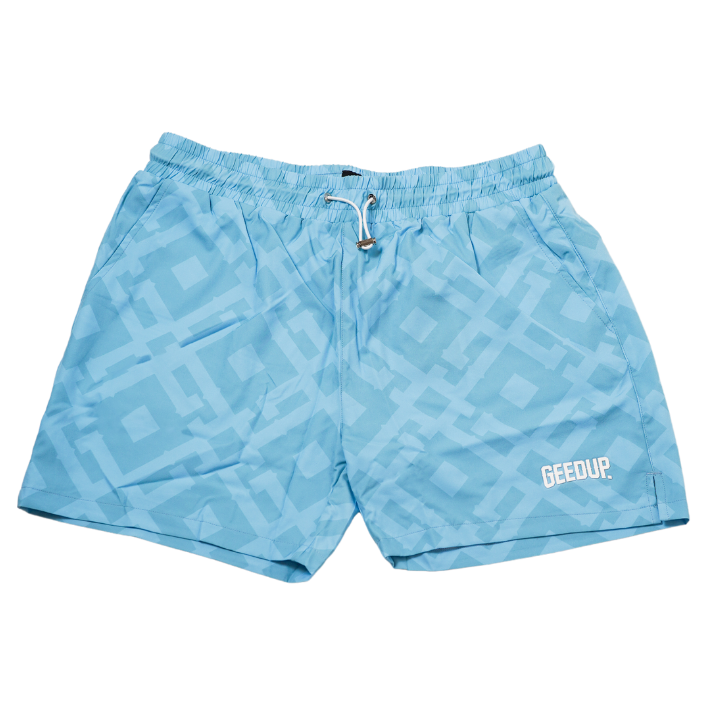 Geedup G Monogram Swim Shorts Baby Blue - Available at au.sell store