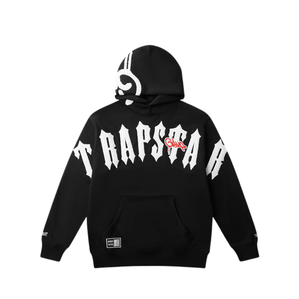 Geedup Handstyle Hoodie x Trapstar Irongate Arch Black White | Shop Now
