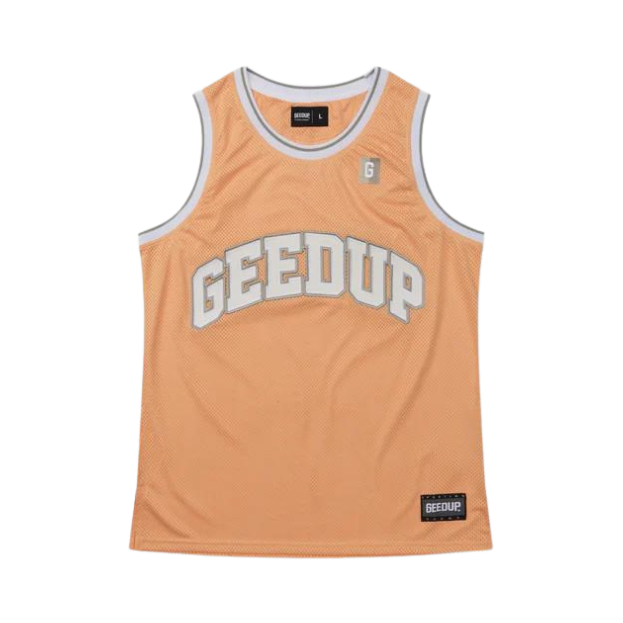 Geedup Team Logo Basketball Jersey Peach - Authenticity Guaranteed at au.sell store