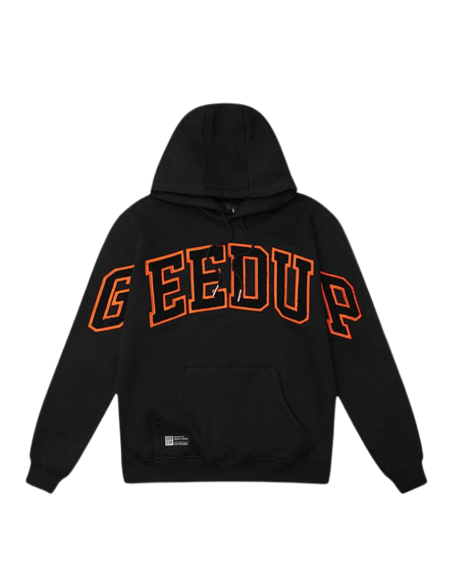 Geedup Team Logo Hoodie Black Black Orange - Available at au.sell store