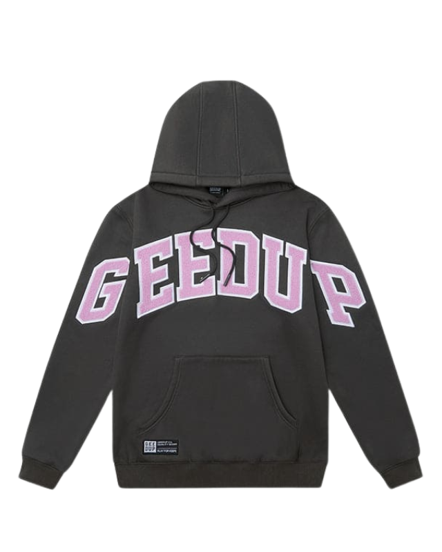 Geedup Team Logo Hoodie Charcoal Dusty Pink - au.sell store