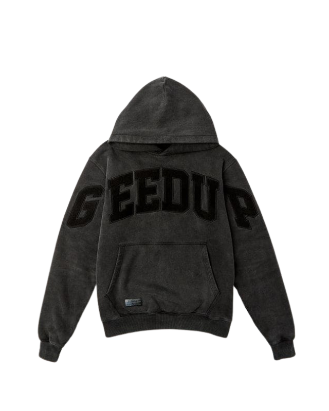 Geedup Team Logo Hoodie Vintage Washed Black - au.sell store