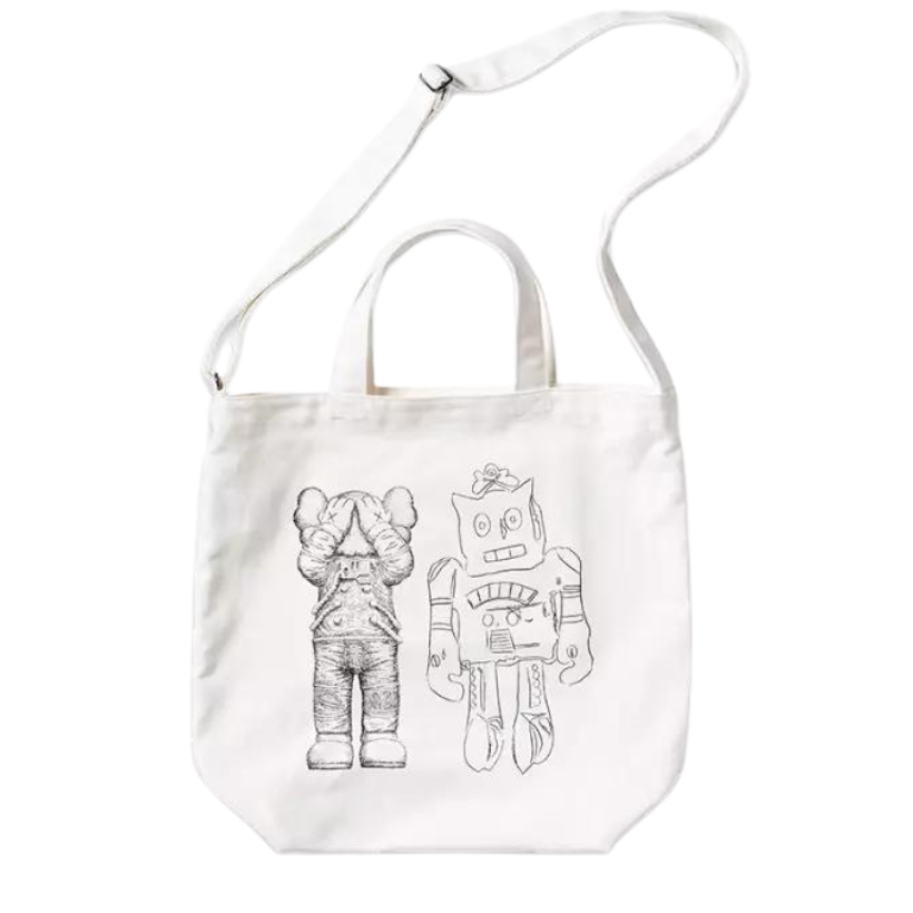 KAWS x Warhol 2Way Tote Bag White - Free Express Shipping Australia Wide