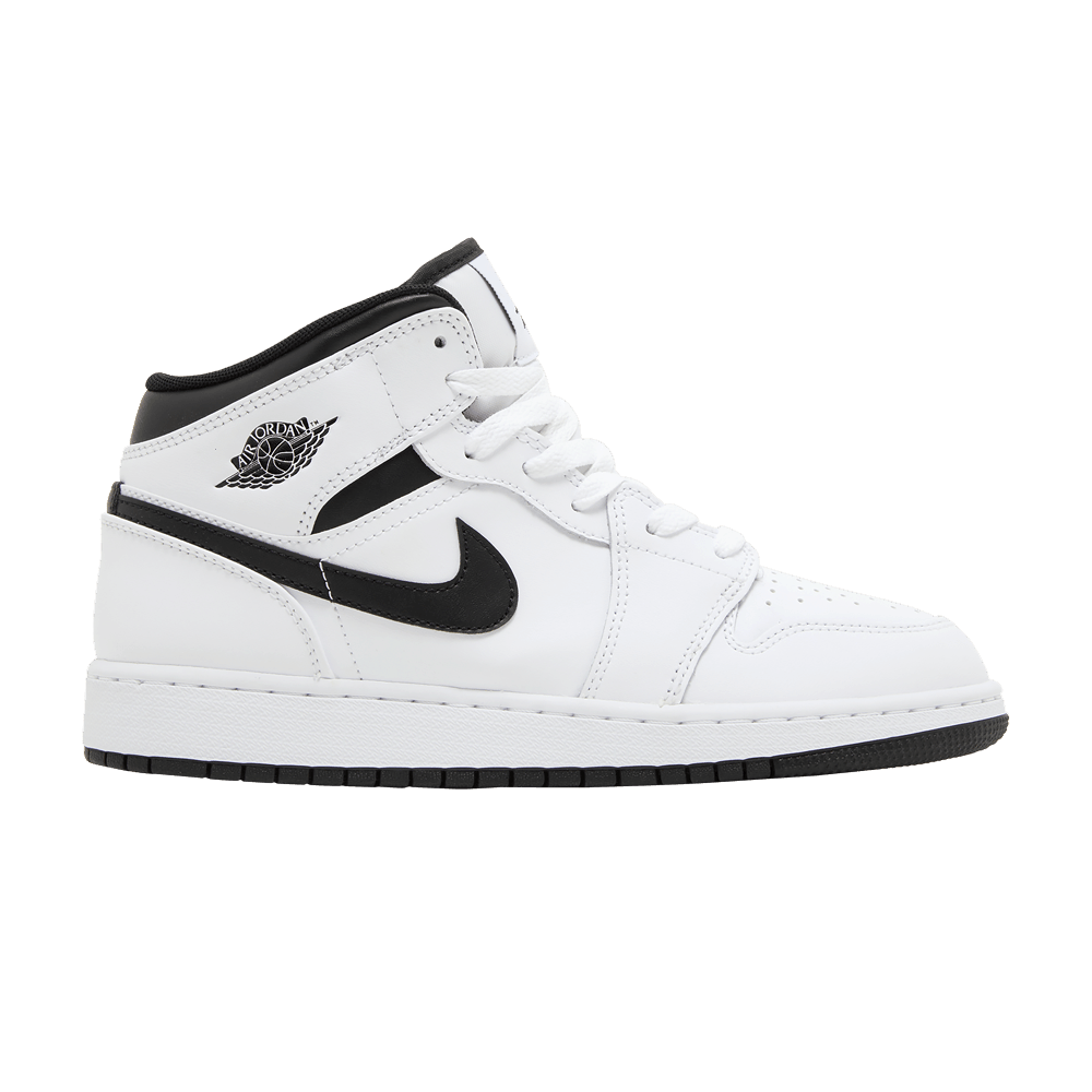 Nike Air Jordan 1 Mid "White Black" (GS) - Free Shipping Australia Wide