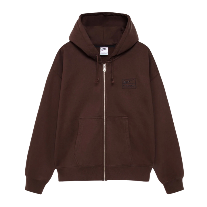 Nike x Stussy Stone Washed Fleece Zip Hoodie Dark Cinder (FW25) | au.sell store