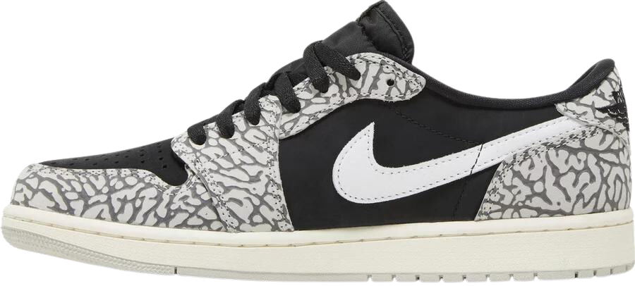 Side View of Nike Air Jordan 1 Low OG "Black Cement" au.sell store CZ0790-001