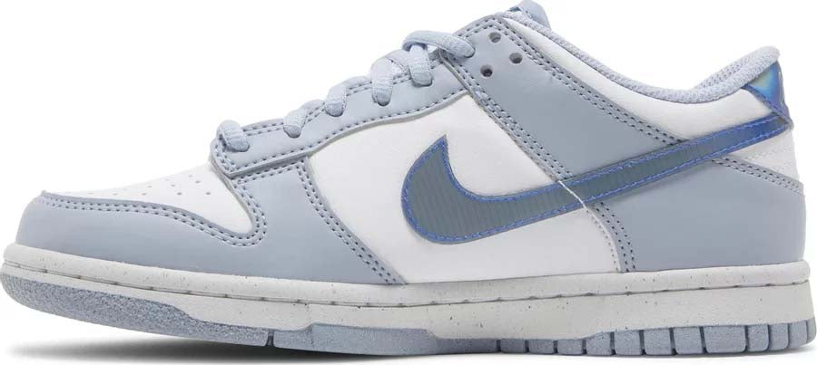 Side View of Nike Dunk Low "Next Nature - Blue Whisper Iridescent" (GS) au.sell store