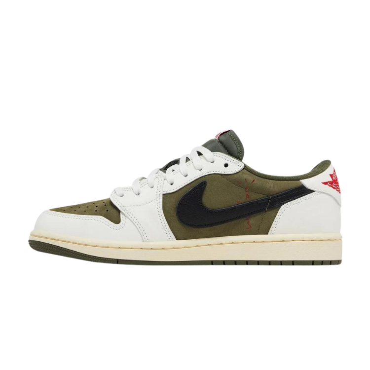 Purchase the Nike Air Jordan 1 Low OG SP x Travis Scott "Medium Olive" here