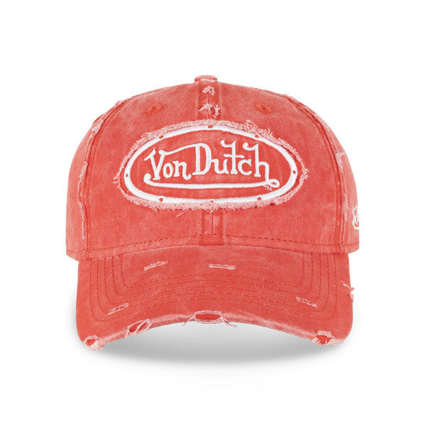 Von Dutch Distressed Dad Cap Washed Red | au.sell store Australia