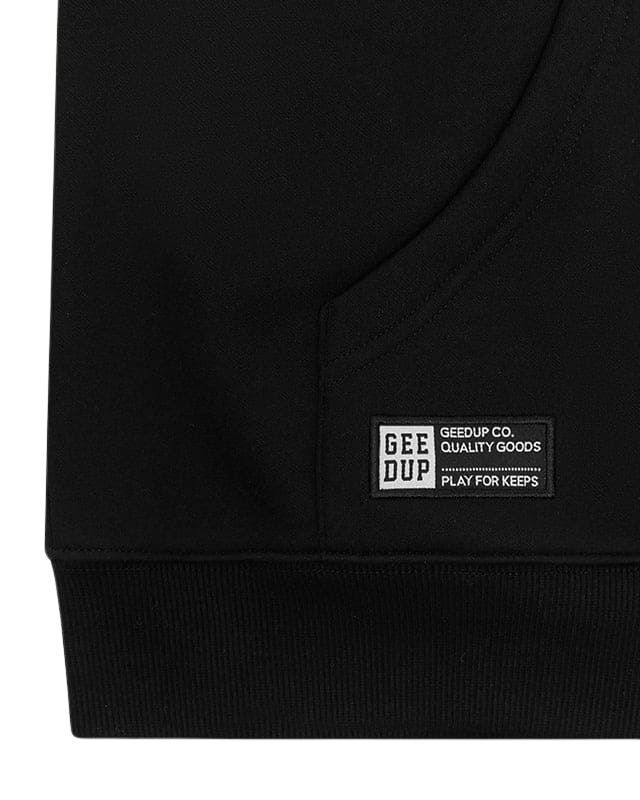 Geedup Team Logo Hoodie Black Grey Monochrome - Authenticity guaranteed