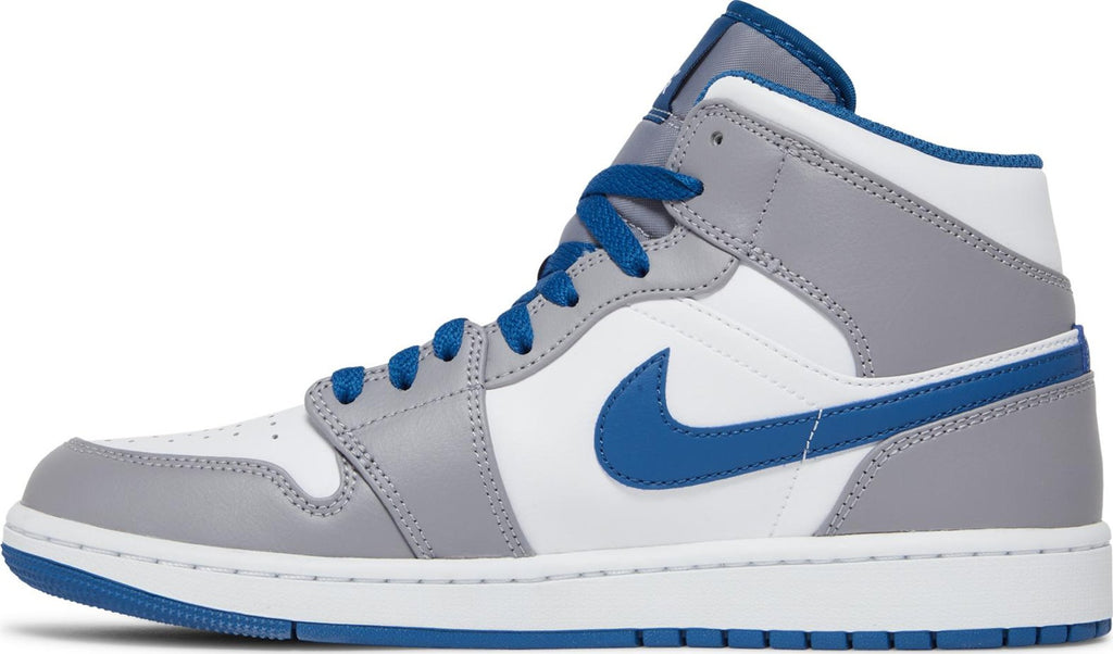 Side View Nike Air Jordan 1 Mid "Cement True Blue" au.sell store