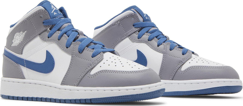 Both Sides Nike Air Jordan 1 Mid "Cement True Blue" (GS) au.sell store