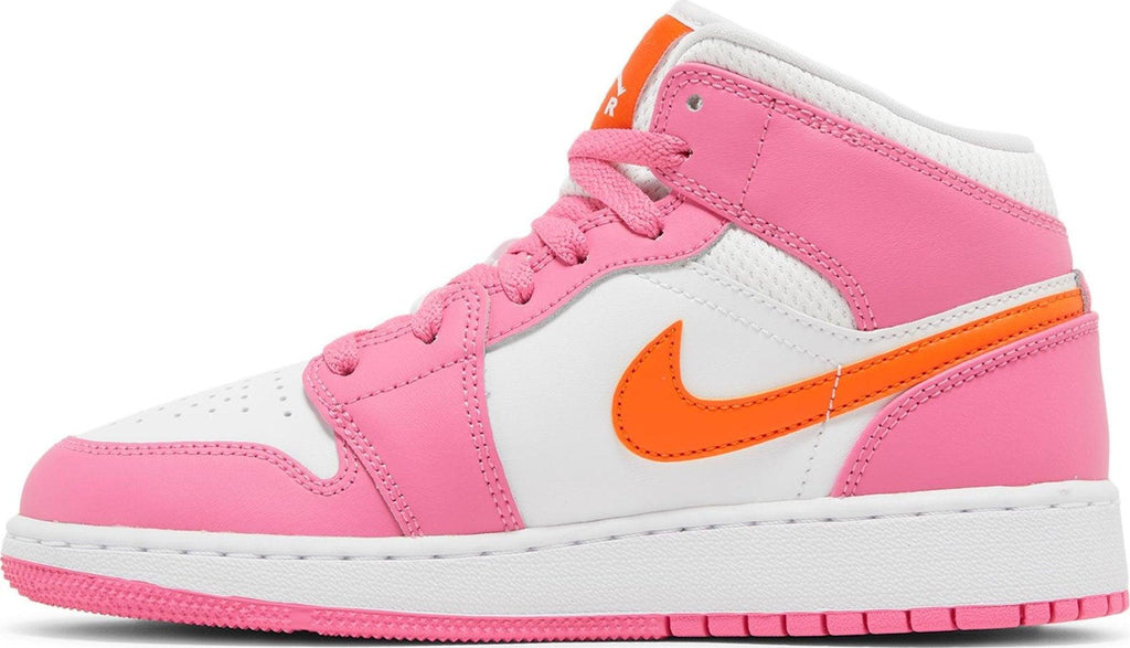 Side View Nike Air Jordan 1 Mid "Pinksicle Orange" (GS) au.sell store