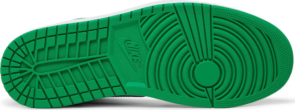 Soles of Nike Air Jordan 1 High OG "Lucky Green"